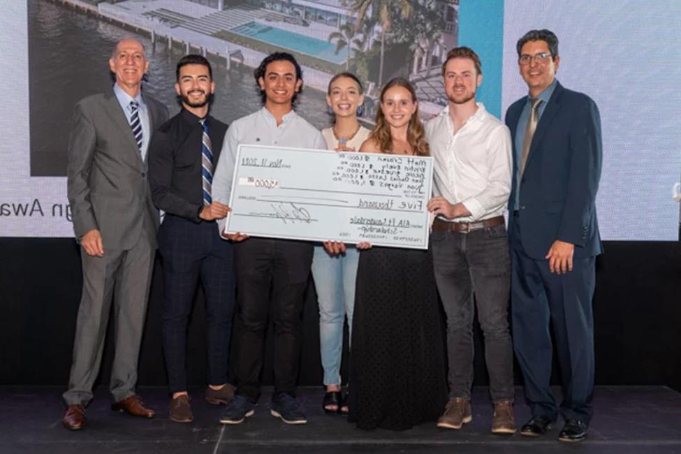 Jose Lobo VP/President-Elect AIA Fort Lauderdale, Matthew Craven, Kristin Evely, Nicole Grueser, Juan Daniel Lasso, Juan Vargas, Leon Cases, President AIA Fort Lauderdale.